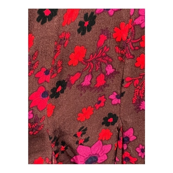 FREE PEOPLE It Takes Two Crossover Woven Skater Dress In Plum Combo Size XS NWOT - Picture 9 of 15